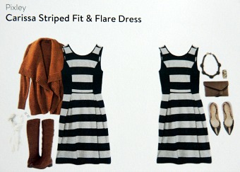 Stitch Fix Pixley Carissa Striped Fit & Flare Dress