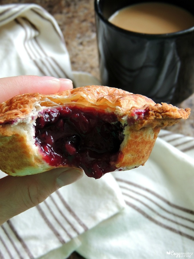 Delicious Mini Mixed Berry Pies with Coffee