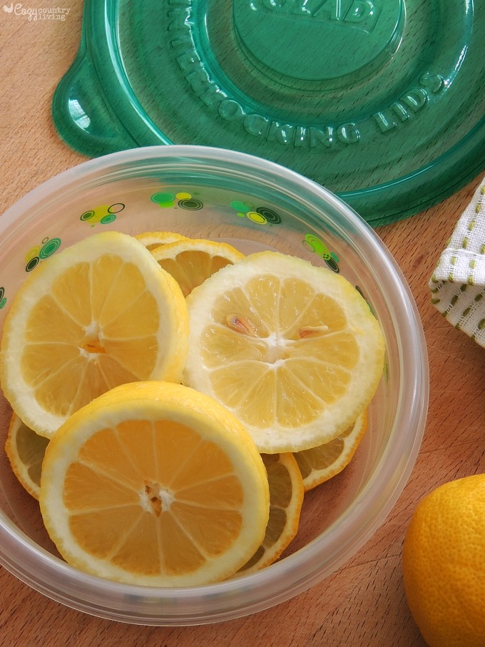 Food Prep Lemon Slices for Drinks