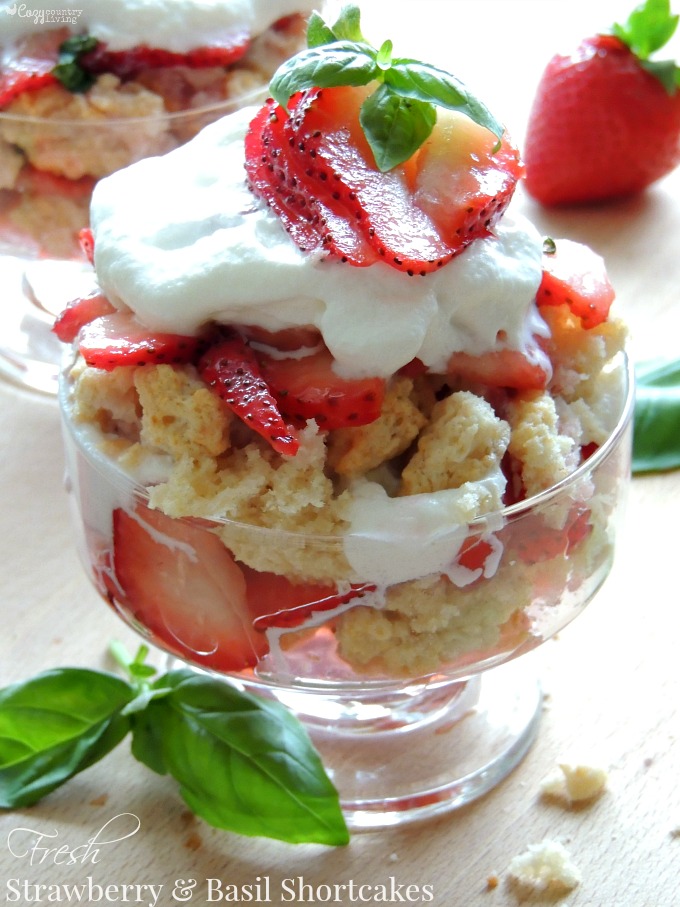 Fresh Strawberry & Basil Shortcakes