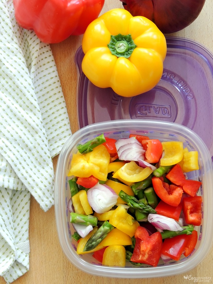 Meal Prep Ahead of Time Chopped Vegetables