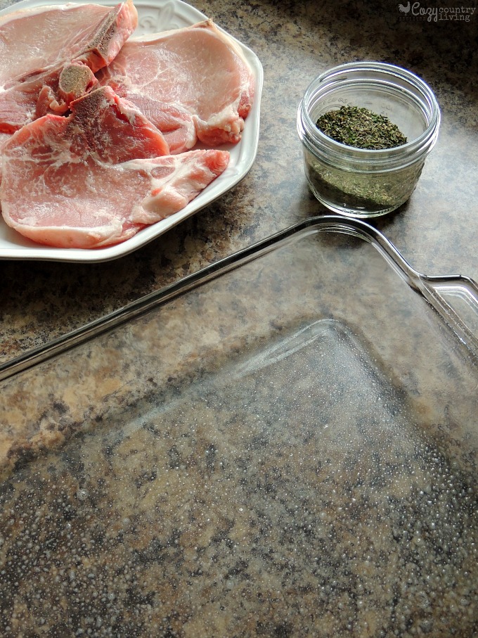 Ingredients for Quick Italian Seasoned Baked Pork Chops