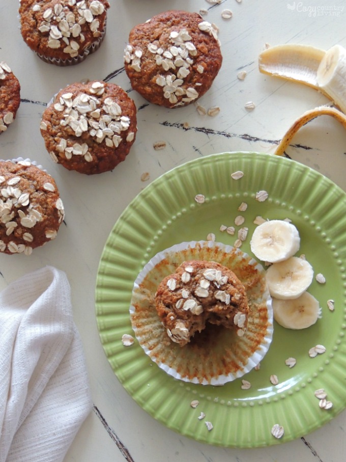 Moist & Delicious Spiced Banana Oat Muffins