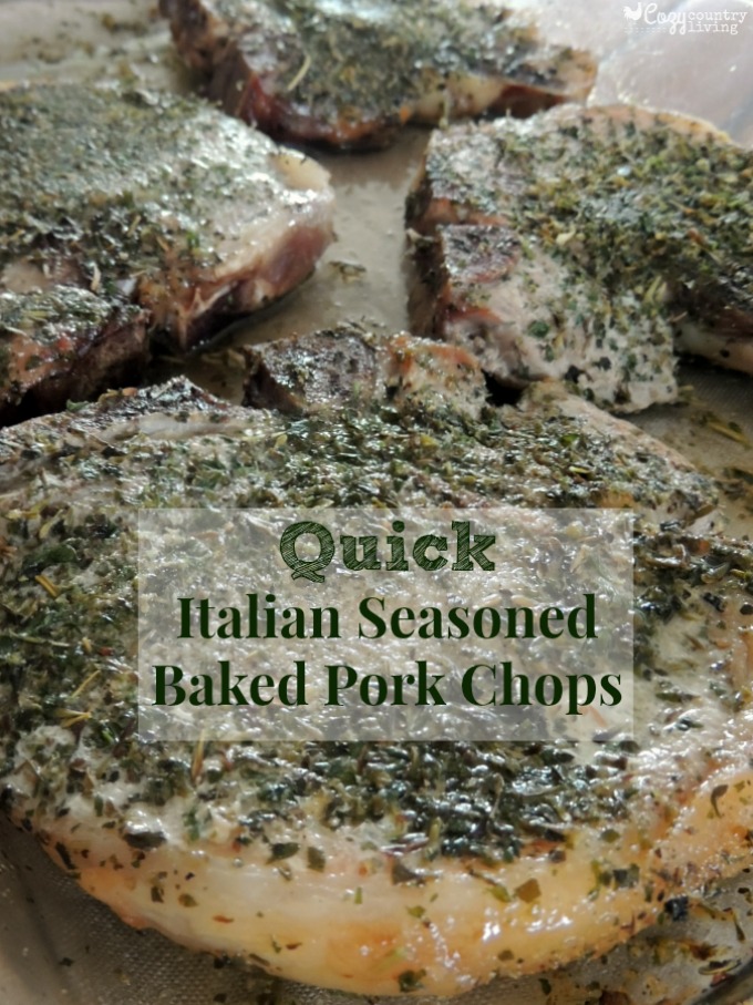 Quick Italian Seasoned Baked Pork Chops for Dinner