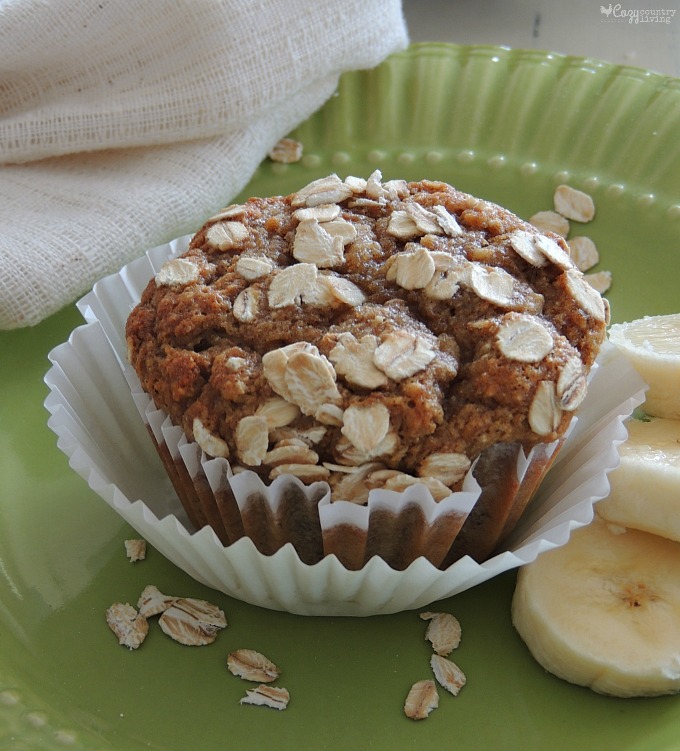 Spiced Banana Oat Muffins for Breakfasts & Snacks