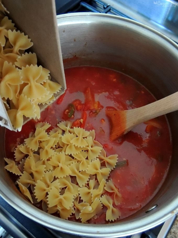 Add Uncooked Pasta to Sauce