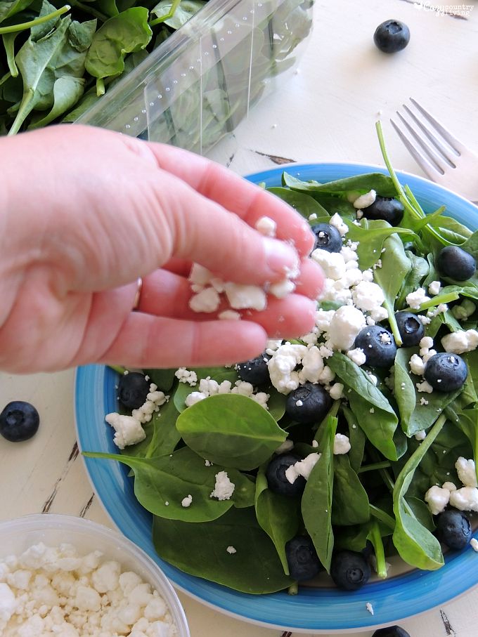 Adding Goat Cheese To Spinach Salad