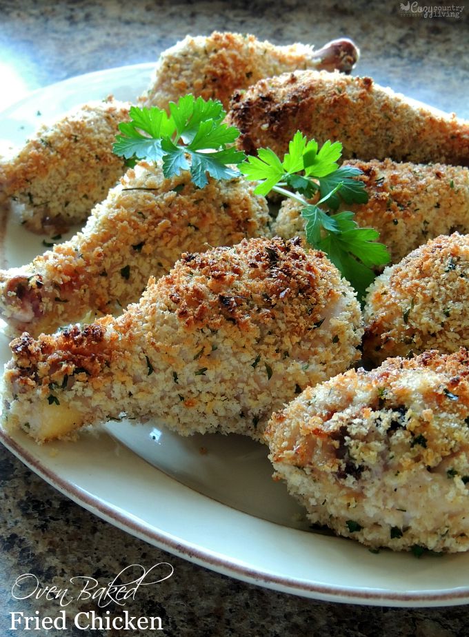 Oven Baked Fried Chicken - Cozy Country Living