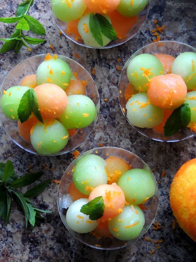 Easy Refreshing Melon Cup Appetizer Fruit Snack