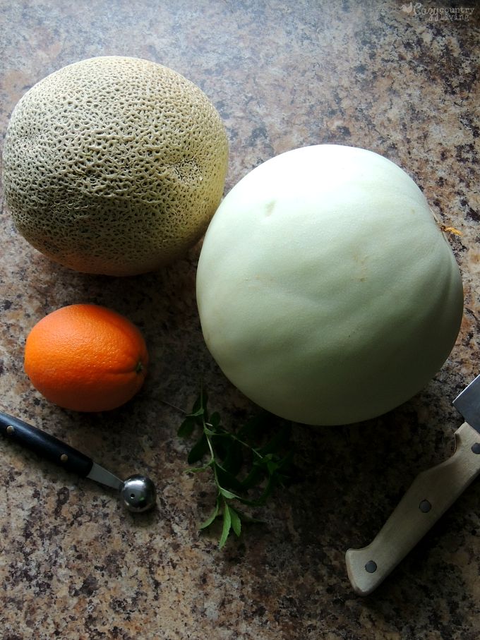Ingredients for Refreshing Melon Cups