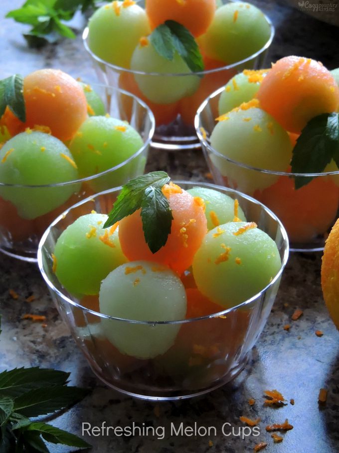 Refreshing Melon Cups Appetizer Snack