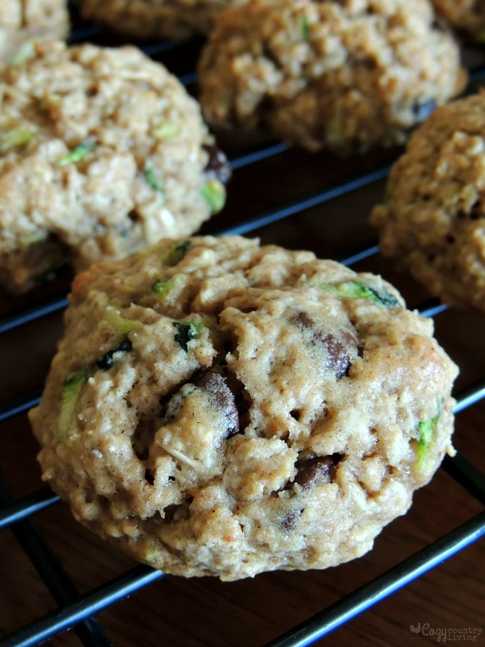 Soft Batch Chocolate Chip & Zucchini Oatmeal Cookies for Snack
