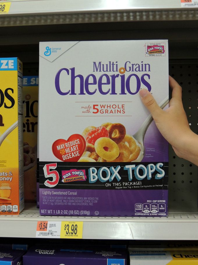 Bonus 5 Box Tops for Education on Cheerios