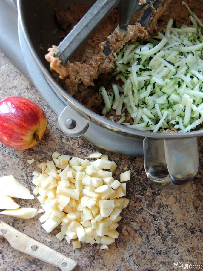 Ingredients for Apple & Zucchini Mini Muffins