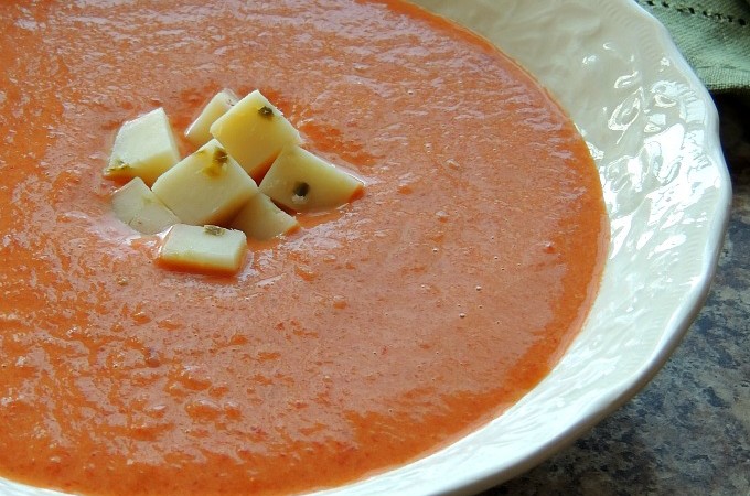 Cheesy Pepper Jack & Roasted Red Pepper Soup for Dinner