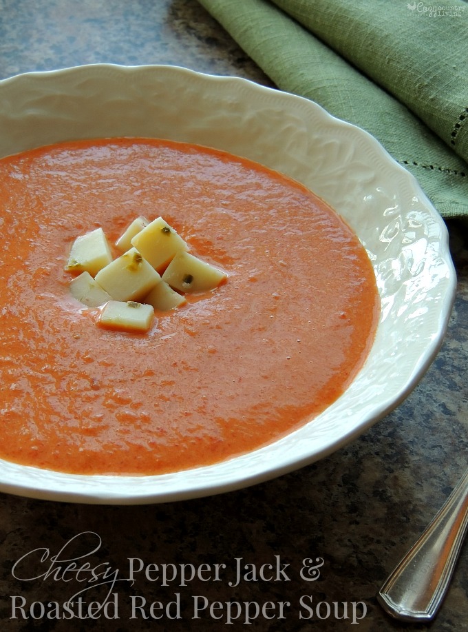 Cheesy Pepper Jack & Roasted Red Pepper Soup | Cozy Country Living