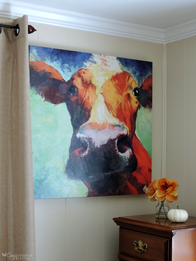 Colorful Cow Canvas Painting