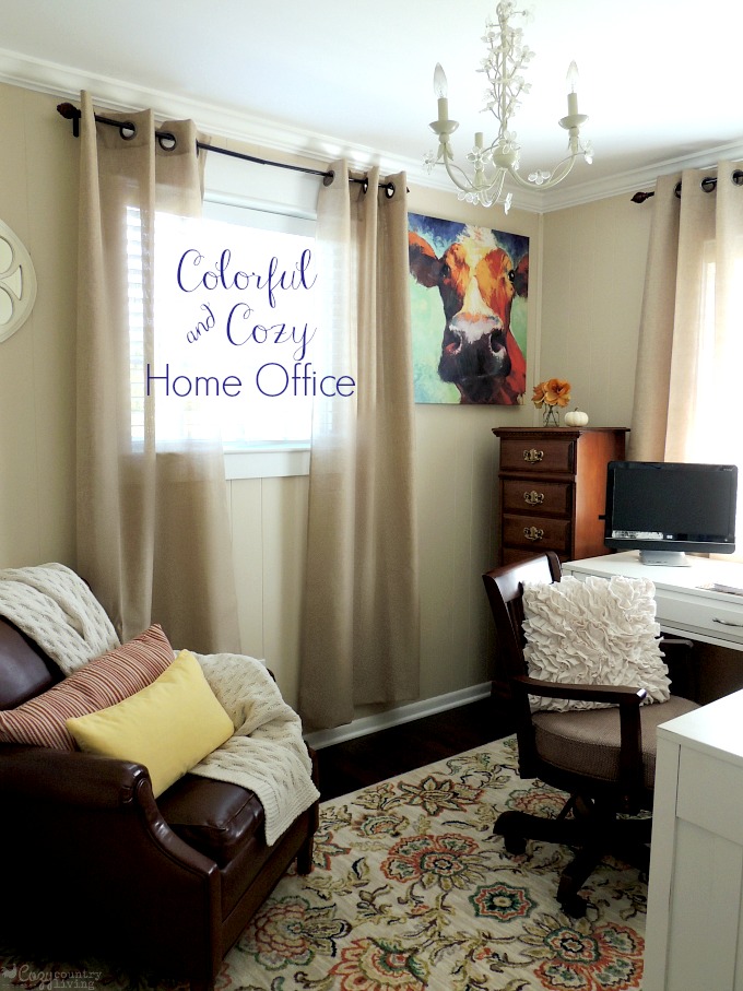 Colorful & Cozy Home Office Furniture & Decor #RFBloggers