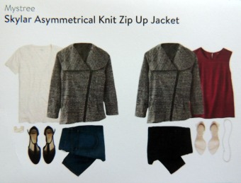 Stitch Fix Mystree Skylar Asymmetrical Knit Zip Up Jacket