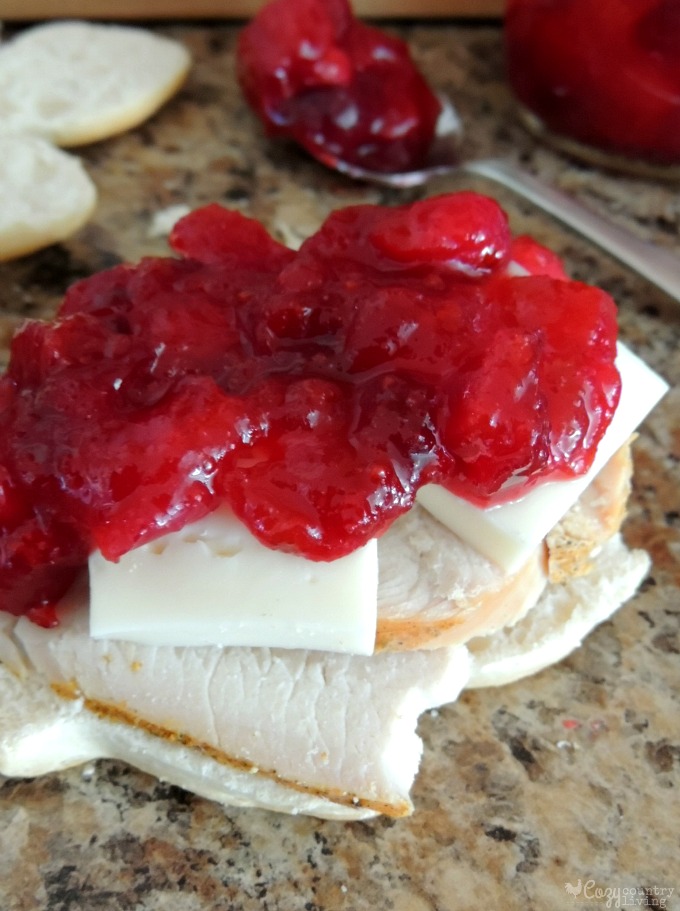 Adding Cranberry Sauce to Sandwiches