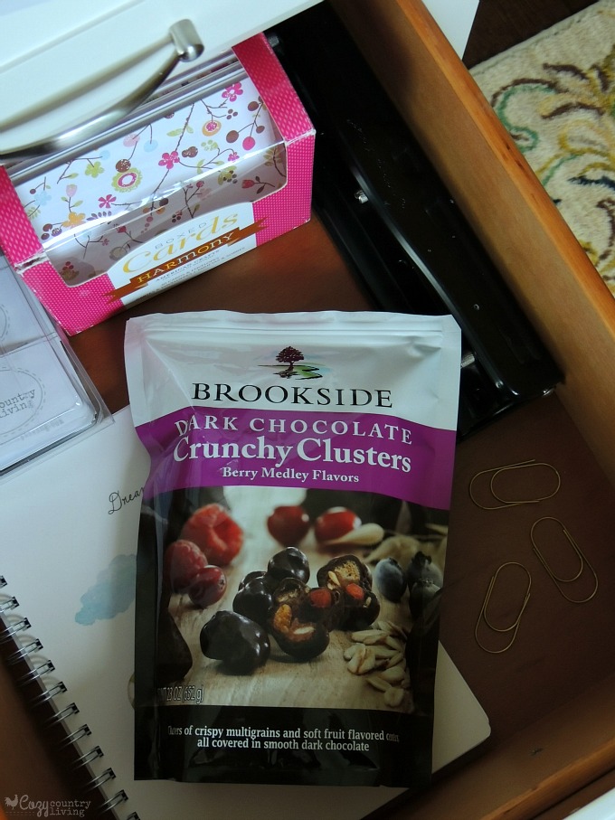 Brookside Chocolate In My Desk Drawer for an Afternoon Snack