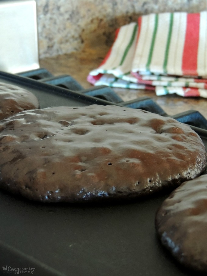 Dark Chocolate & Peppermint Holiday Pancakes Cooking