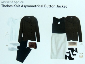 Stitch Fix Market & Spruce Thebes Knit Asymmetrical Button Jacket