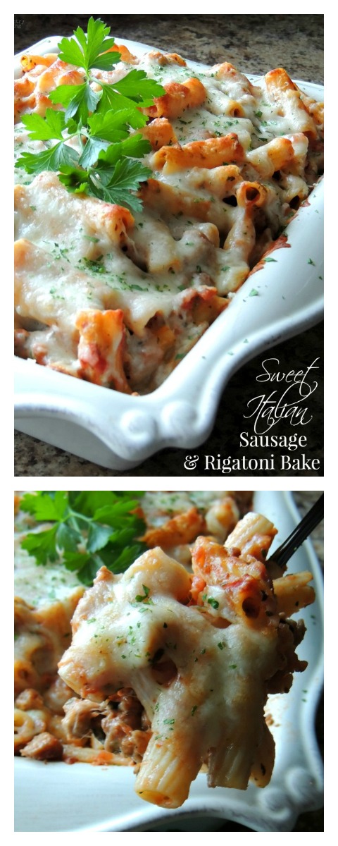 Sweet Italian Sausage & Rigatoni Bake for a Comforting Family Dinner that's Ready in No Time!