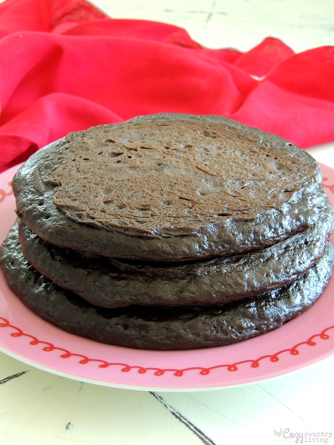 Warm Dark Chocolate & Peppermint Holiday Pancakes