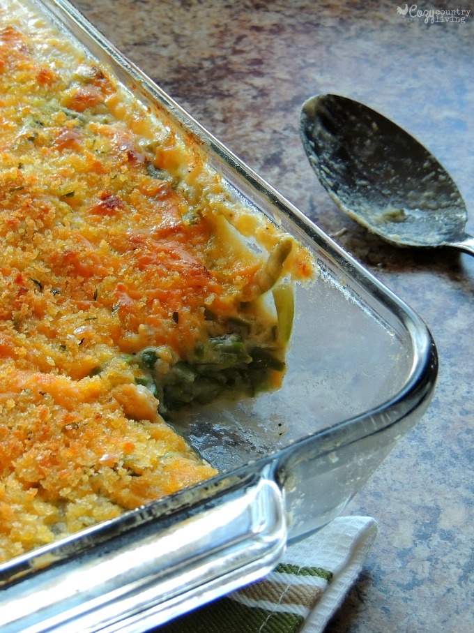 Yummy Cheesy Baked French Cut Green Beans Side Dish