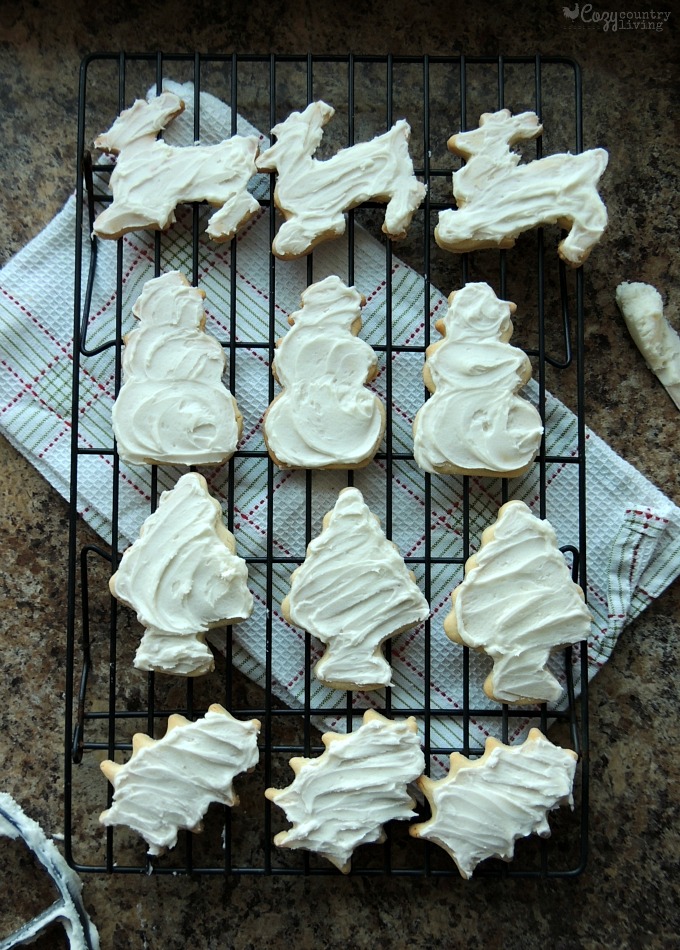 Frosted Christmas Butter Cookie Cutouts