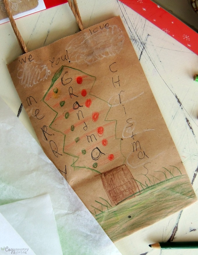 Simple Christmas Kids Craft Gift Bags
