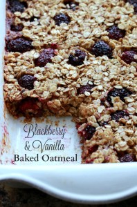 Blackberry & Vanilla Baked Oatmeal - Cozy Country Living