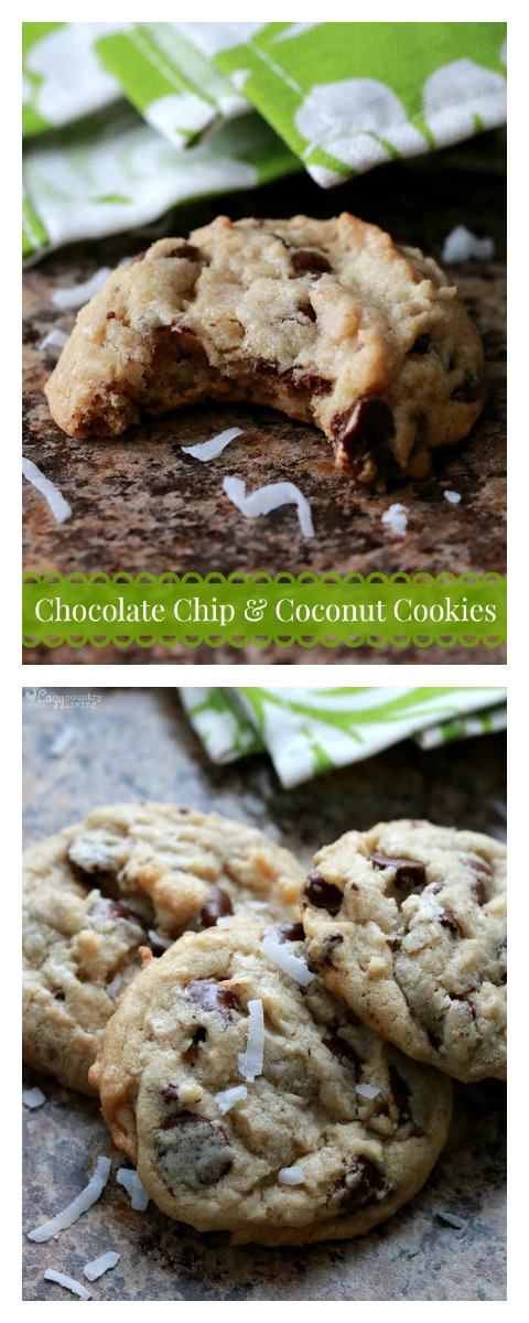 Yummy Chocolate Chip & Coconut Cookies for Dessert