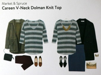Market & Spruce Careen V-Neck Doleman Knit Top Stitch Fix Review