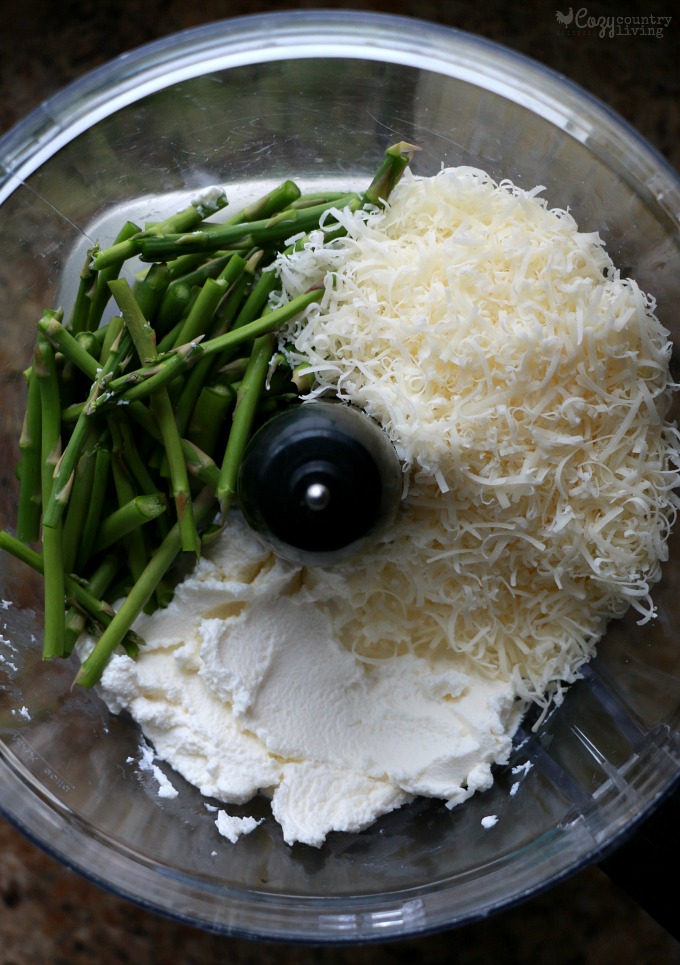 Ricotta, Parmesan & Asparagus for Crostini Appetizer
