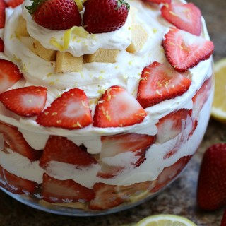 Strawberry & Lemon Pound Cake Trifle