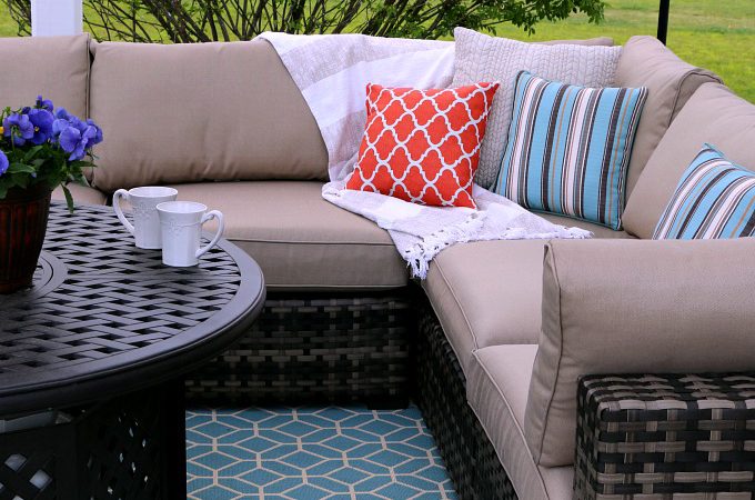 Outdoor Living- Morning Coffee on the Outdoor Sectional
