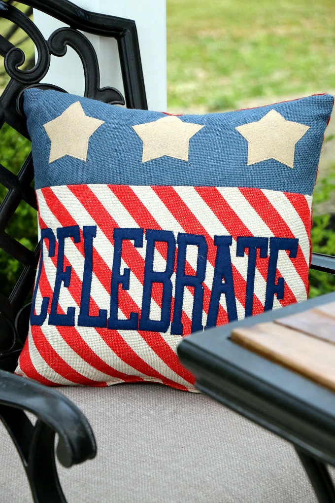 Decorative Patriotic Pillow Patio Decor