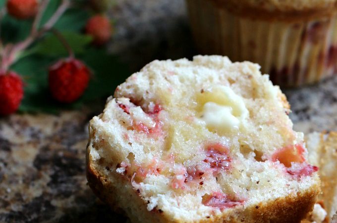 Delicious Simple & Sweet Wild Strawberry Muffins