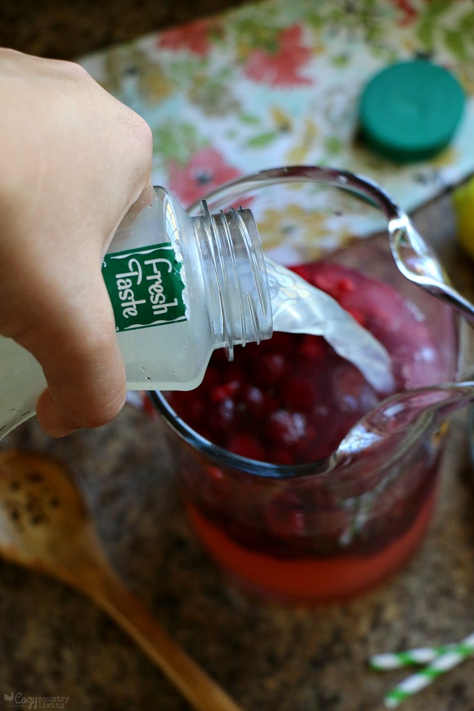 Adding Simply Lemonade to Summer Punch Drink