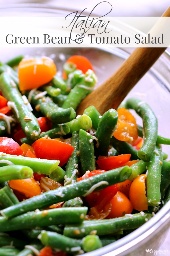 Italian Green Bean & Tomato Salad - Cozy Country Living