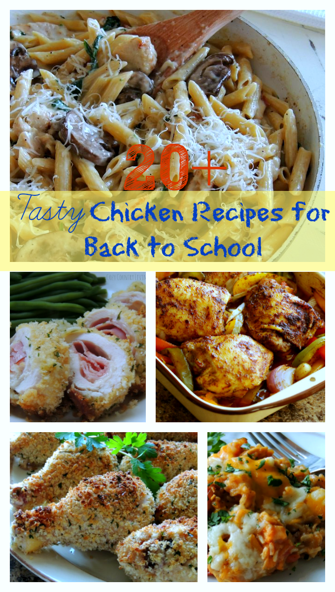 20+ Tasty Chicken Recipes for Back to School Dinners