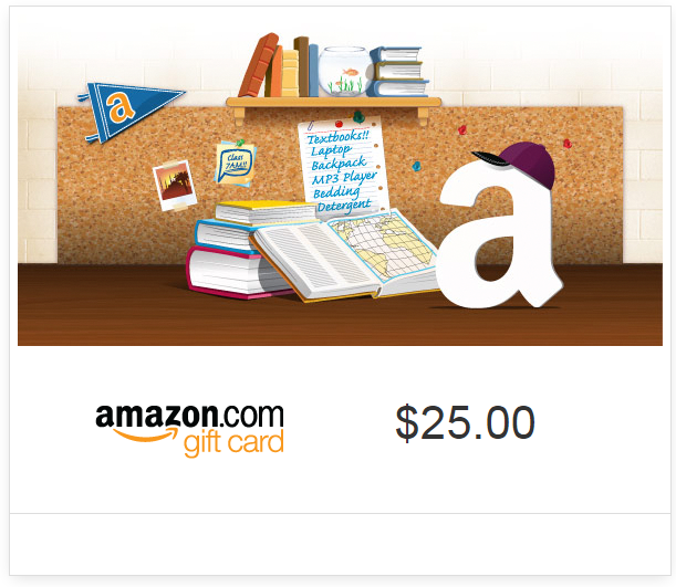Amazon $25 Back to School Gift Card