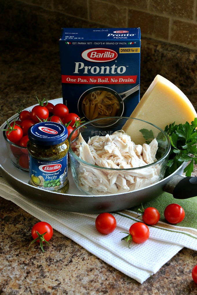 Ingredients for Chicken & Tomato Pesto Pasta