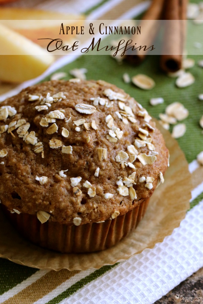 Simple Apple & Cinnamon Oat Muffins for Back To School Breakfasts & Snacks