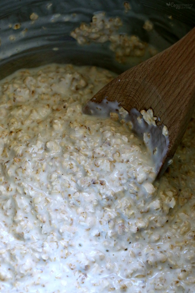 Softening Oats for Apple & Cinnamon Muffins
