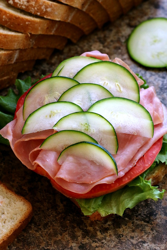 Thinly Sliced Zucchini for Italian Ham & Veggie Sandwiches
