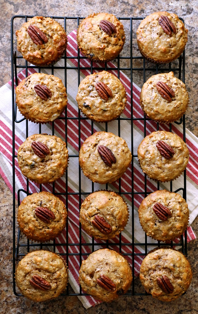 Warm Raisin, Date & Pecan Muffins