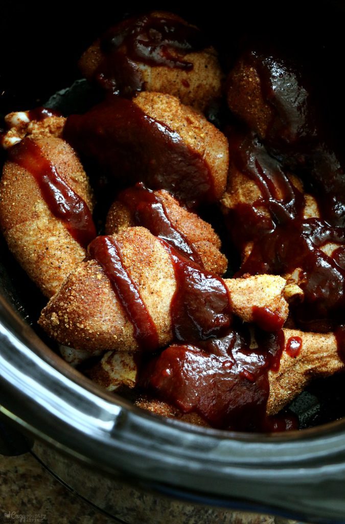 Slow Cooker BBQ Chicken Drumsticks with Mashed Potatoes Cozy Country Living